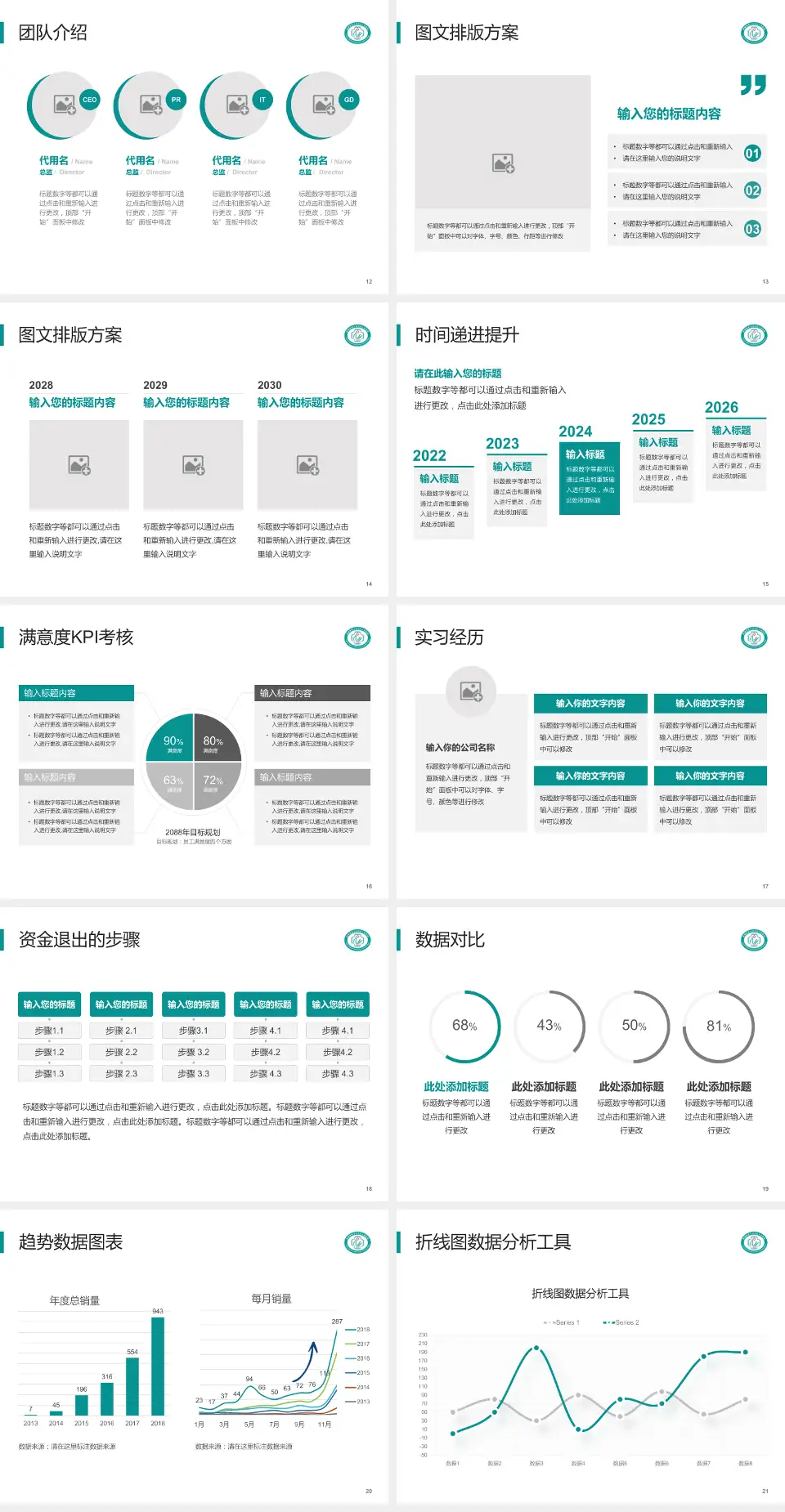 新疆自治区人民医院分院培训与教育PPT模板4:3格式幻灯片预览图3