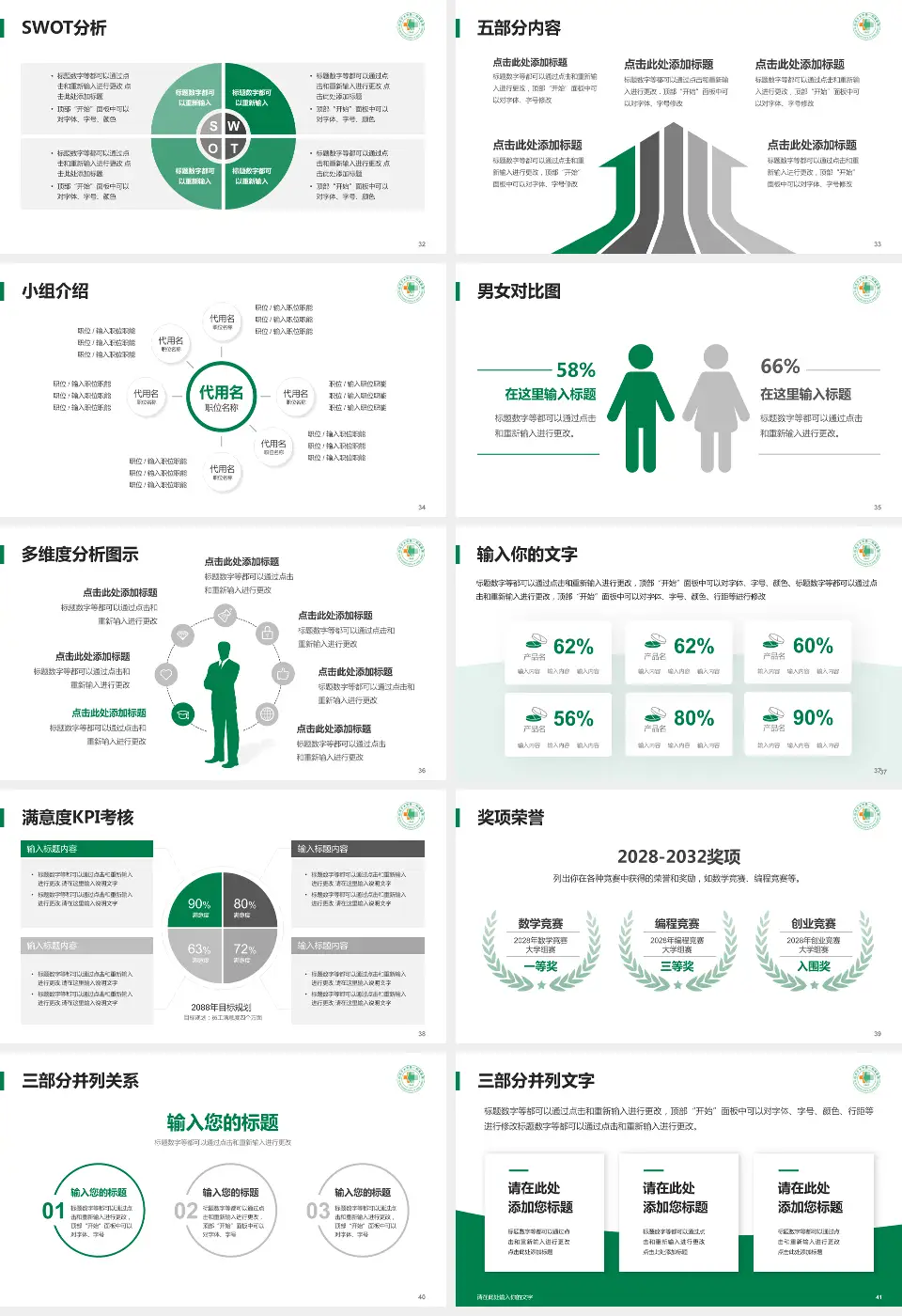 石河子大学医学院第一附属医院医疗行业比赛专用PPT模板16:9格式幻灯片预览图5