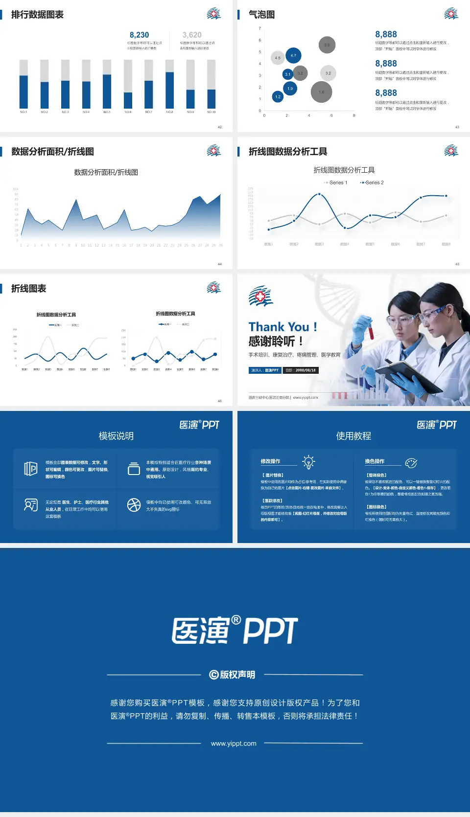 重庆三峡中心医院江南分院科研成果展示PPT模板16:9格式幻灯片预览图6