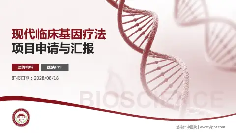 楚雄州中医院项目申请与汇报PPT模板