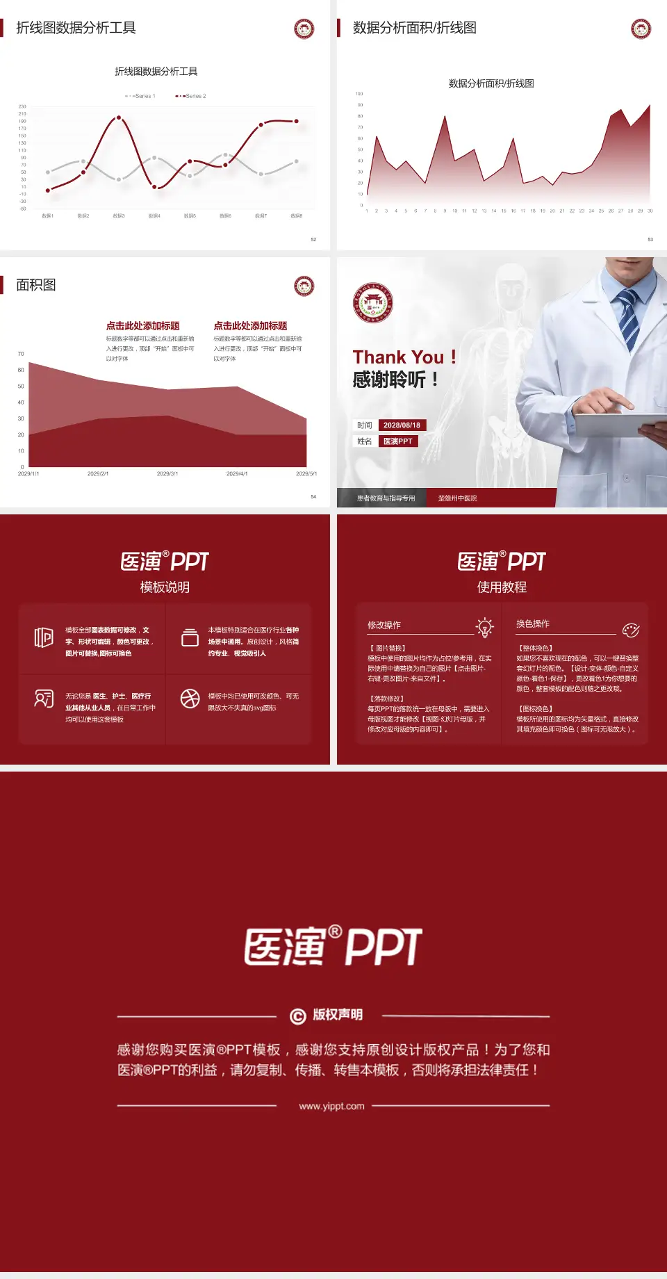 楚雄州中医院患者教育与指导PPT模板4:3格式幻灯片预览图7