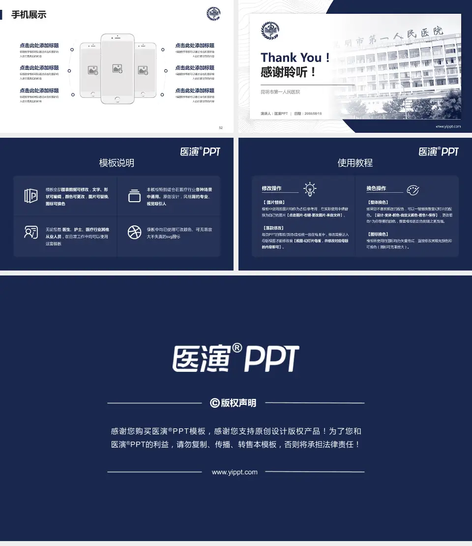 昆明市第一人民医院医院管理报告PPT模板16:9格式幻灯片预览图7