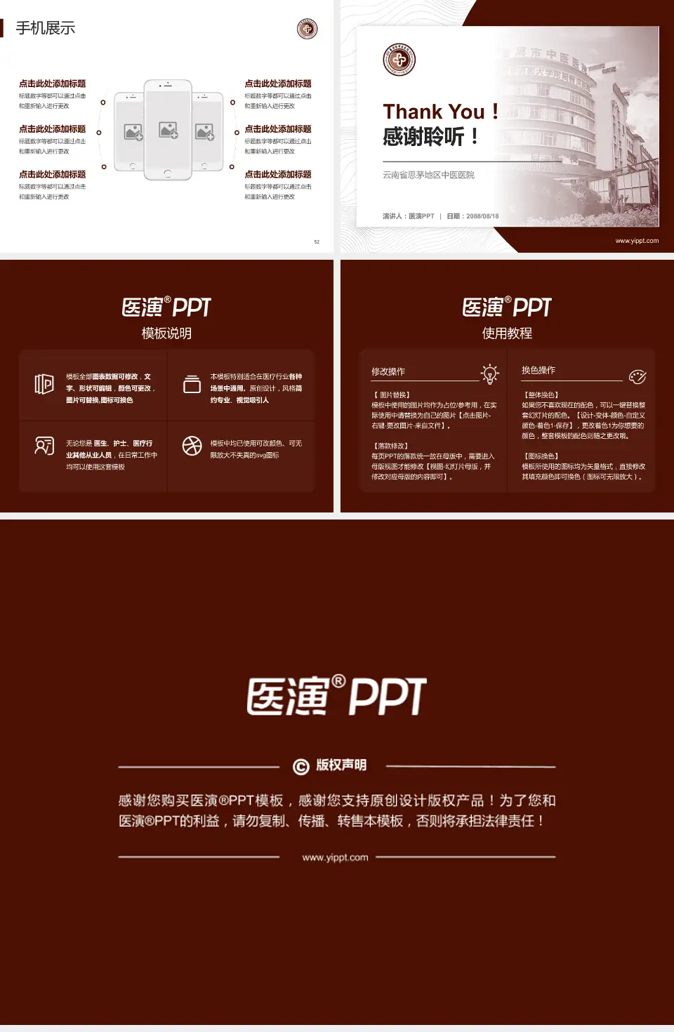 云南省思茅地区中医医院医院管理报告PPT模板4:3格式幻灯片预览图7