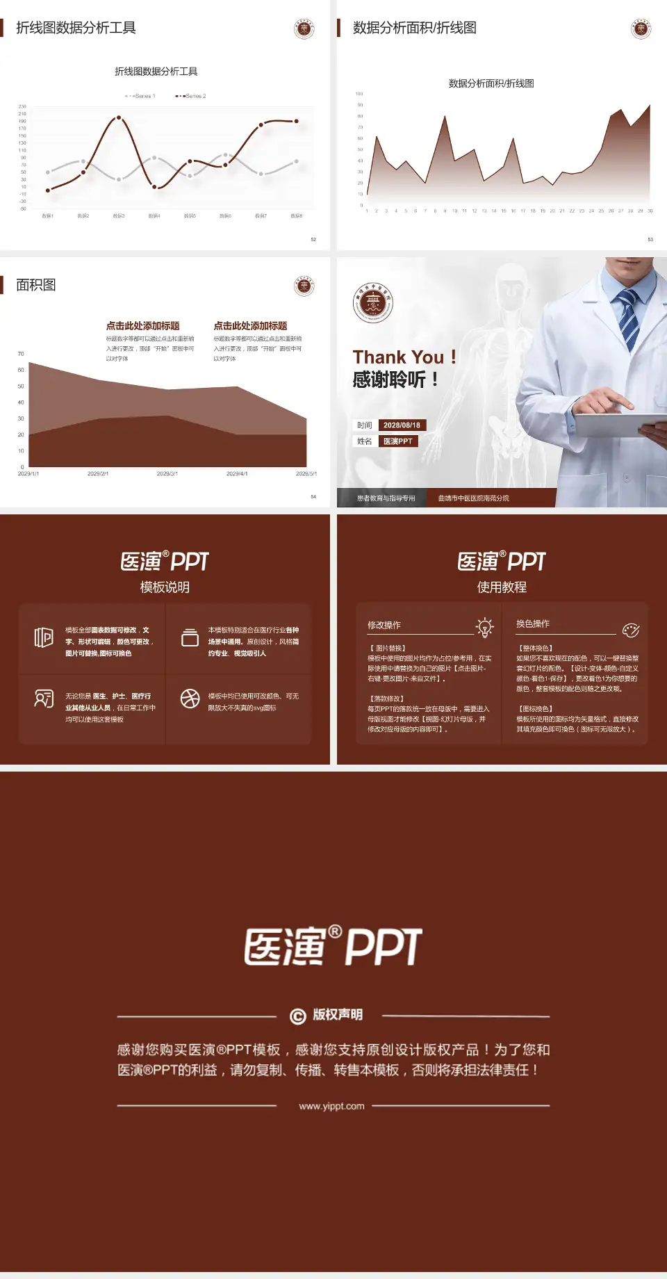 曲靖市中医医院南苑分院患者教育与指导PPT模板4:3格式幻灯片预览图7