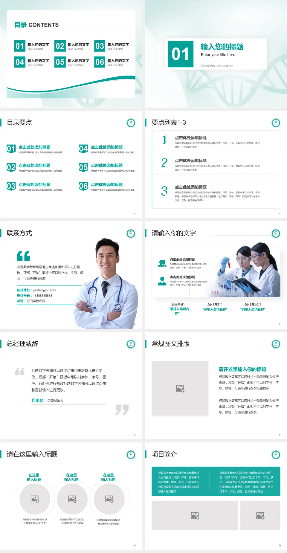 云南同仁新华医院项目申请与汇报PPT模板4:3格式幻灯片预览图2