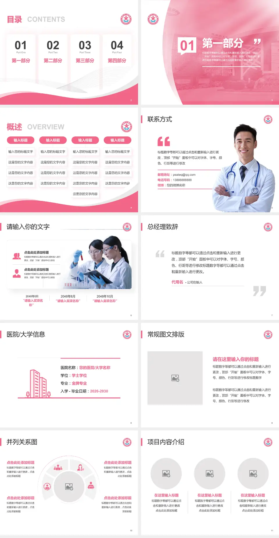 昆明市儿童医院会议与研讨会PPT模板4:3格式幻灯片预览图2