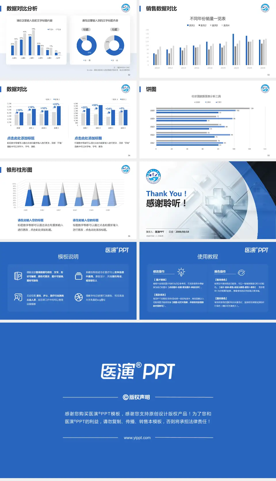 曲靖市第二人民医院医疗行业比赛专用PPT模板16:9格式幻灯片预览图7