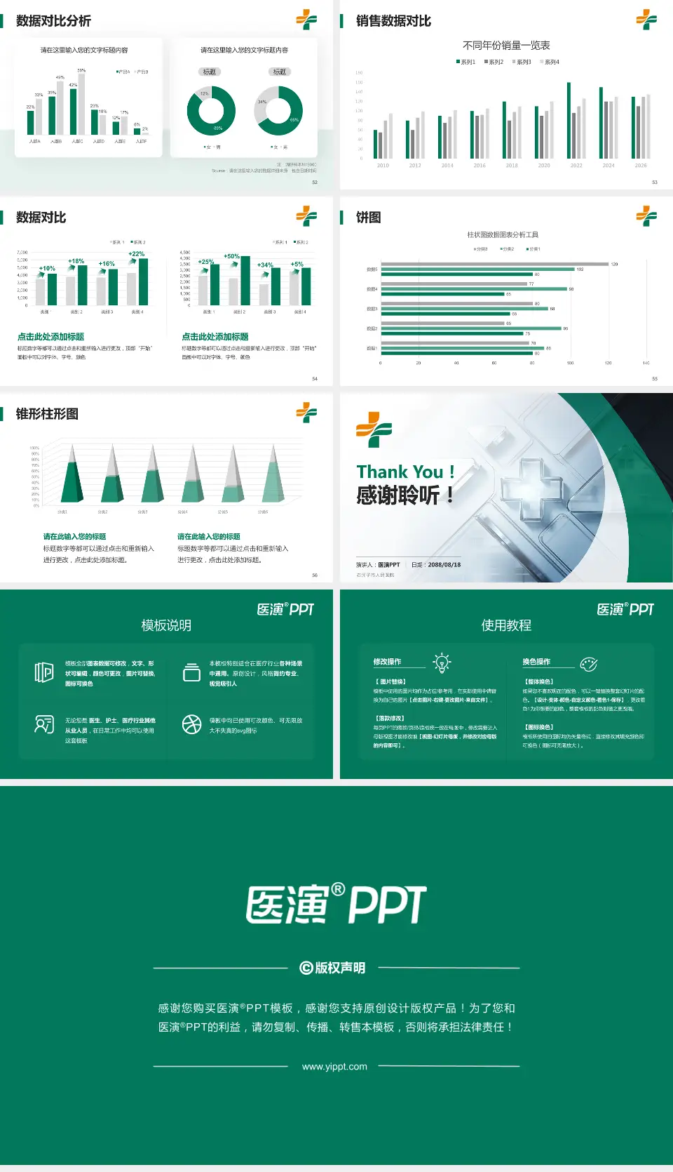 石河子市人民医院医疗行业比赛专用PPT模板16:9格式幻灯片预览图7