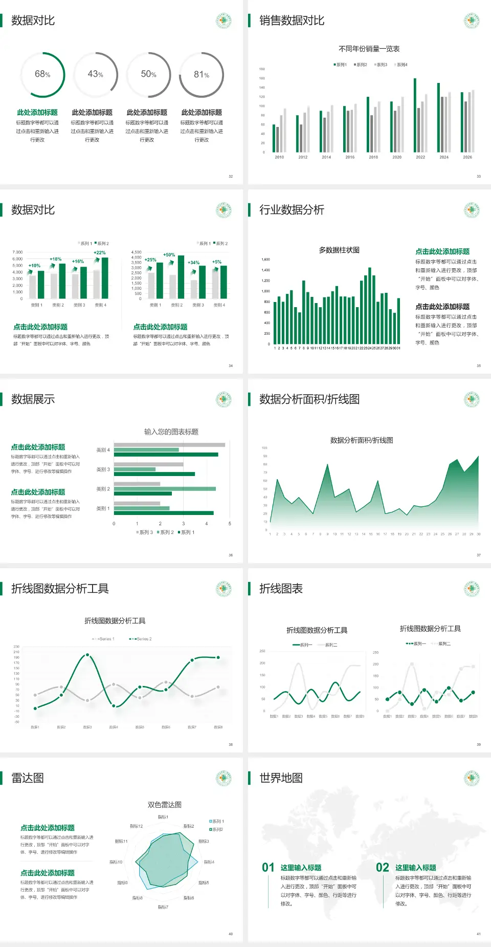 石河子大学医学院第一附属医院会议与研讨会PPT模板4:3格式幻灯片预览图5