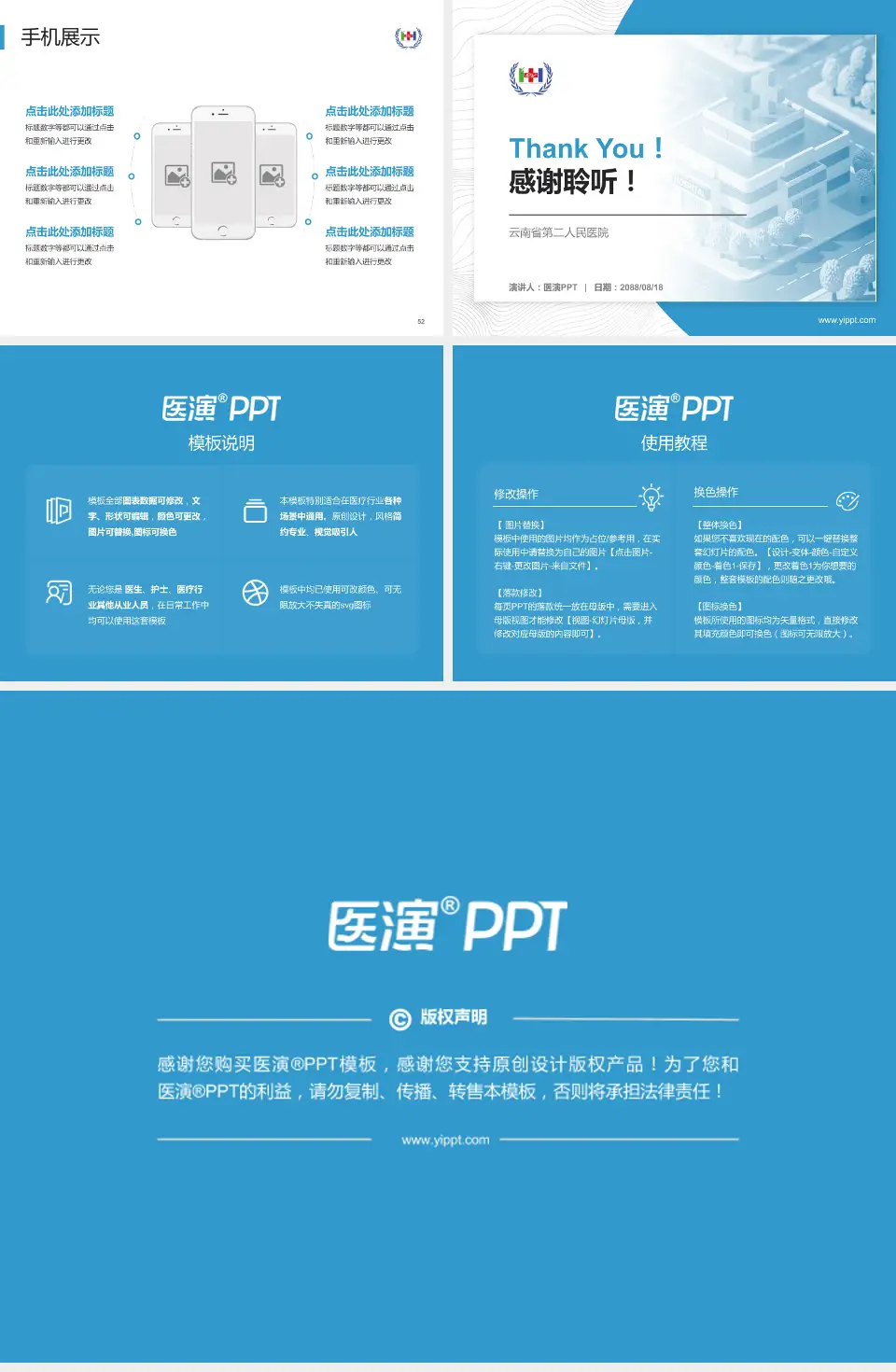 云南省第二人民医院医院管理报告PPT模板4:3格式幻灯片预览图7