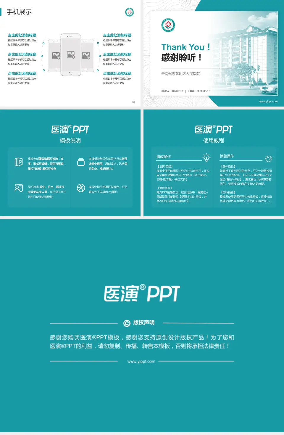 云南省思茅地区人民医院医院管理报告PPT模板4:3格式幻灯片预览图7