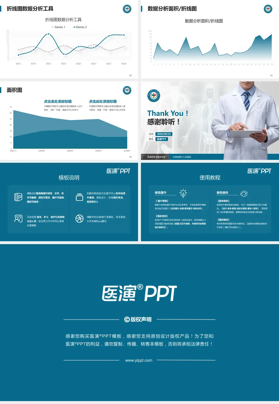 云南省第三人民医院患者教育与指导PPT模板16:9格式幻灯片预览图7