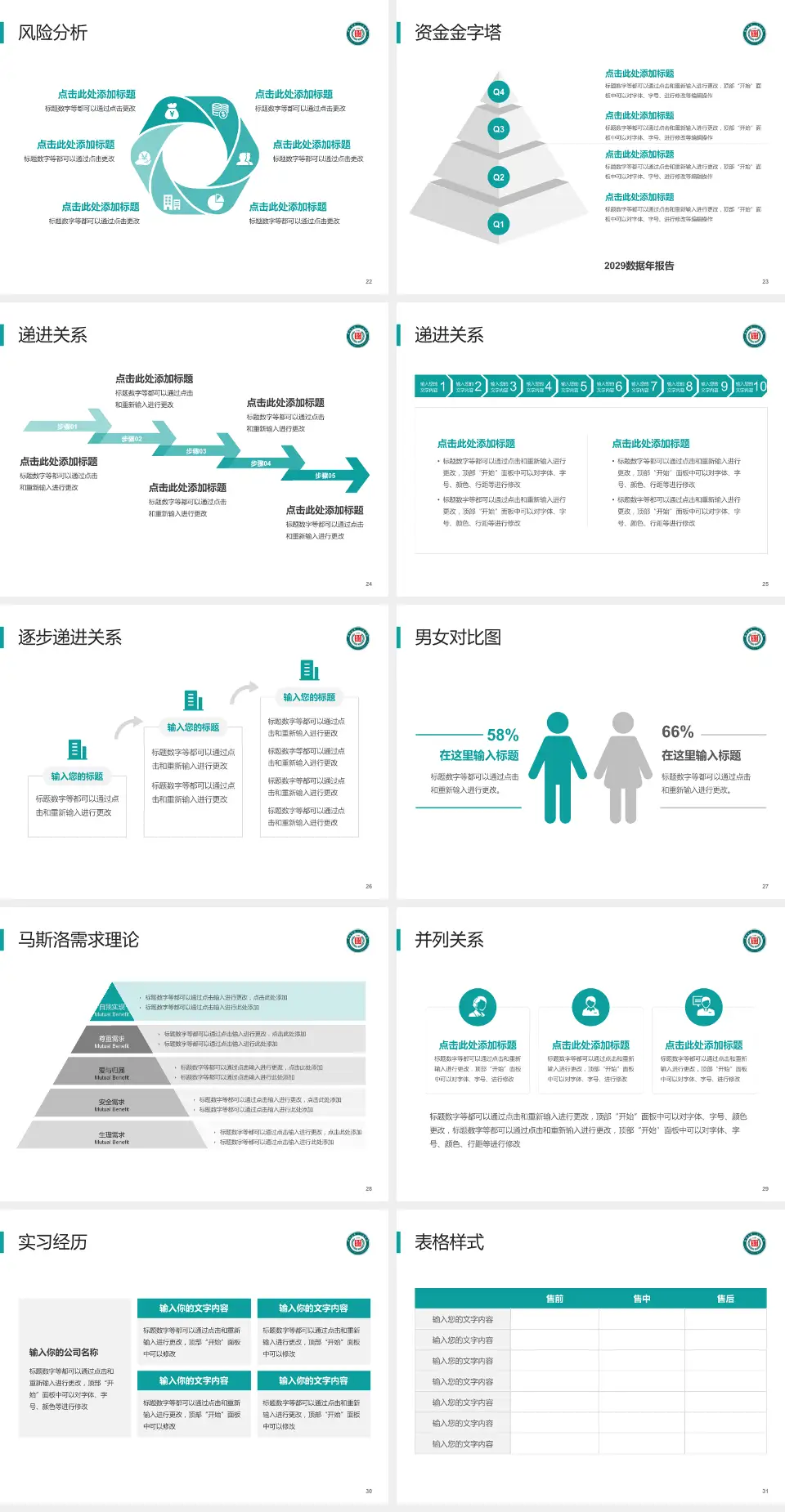 曲靖市第一人民医院项目申请与汇报PPT模板4:3格式幻灯片预览图4