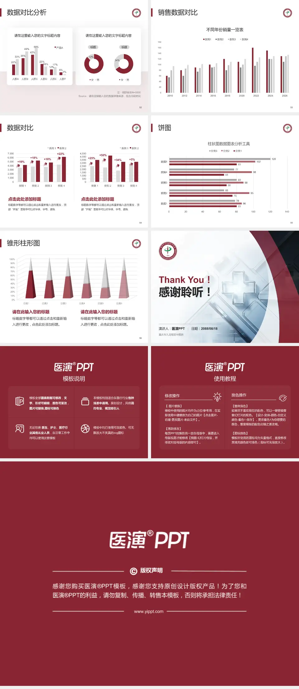 重庆市九龙坡区中医院医疗行业比赛专用PPT模板4:3格式幻灯片预览图7