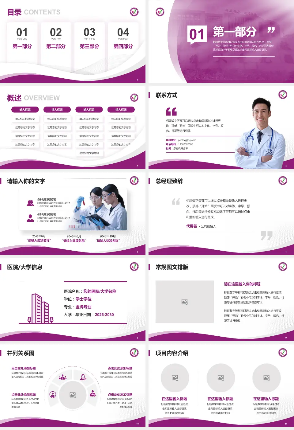 重庆市涪陵区妇幼保健院会议与研讨会PPT模板16:9格式幻灯片预览图2