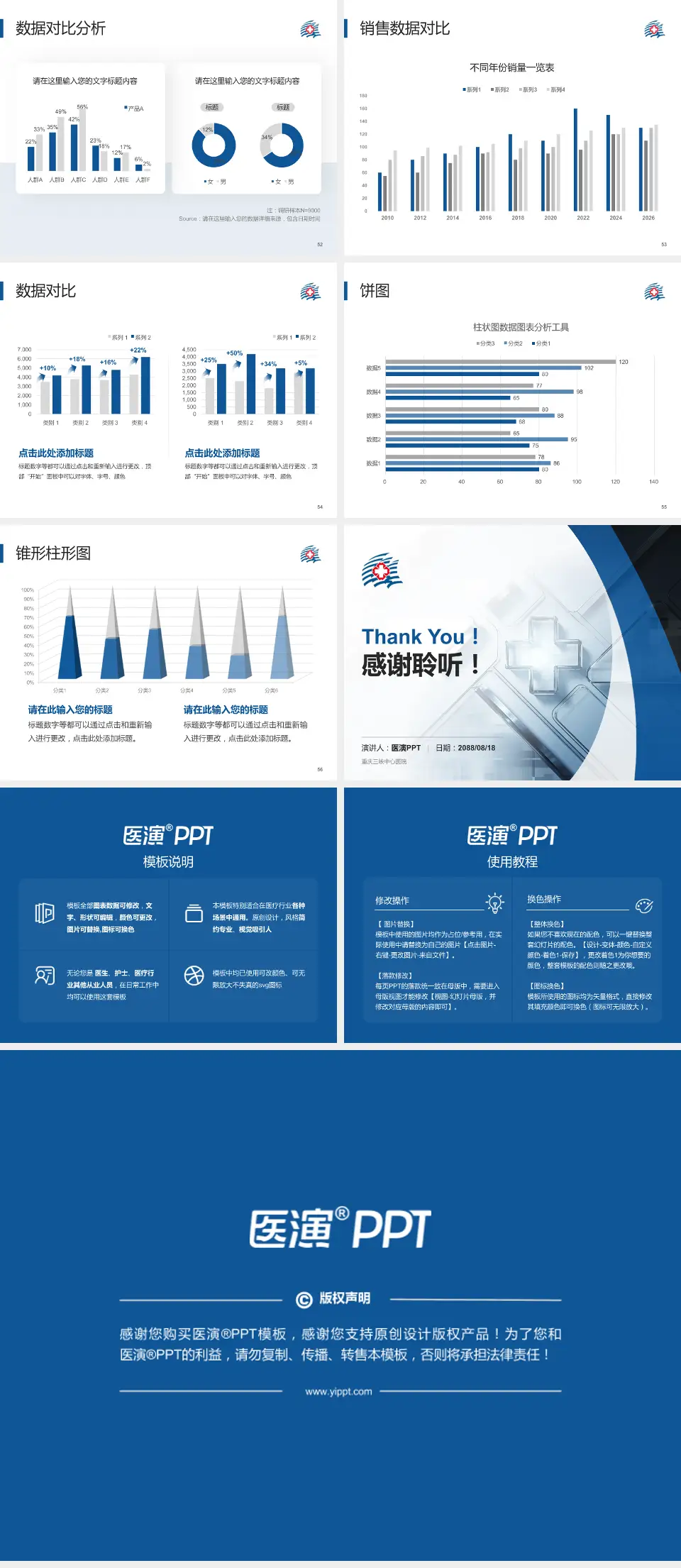 重庆三峡中心医院医疗行业比赛专用PPT模板4:3格式幻灯片预览图7