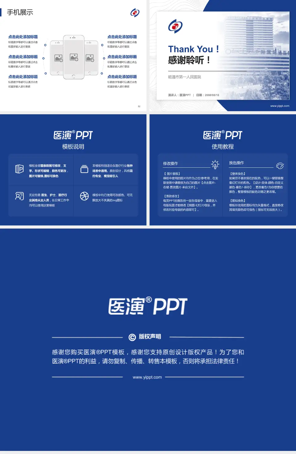 昭通市第一人民医院医院管理报告PPT模板4:3格式幻灯片预览图7