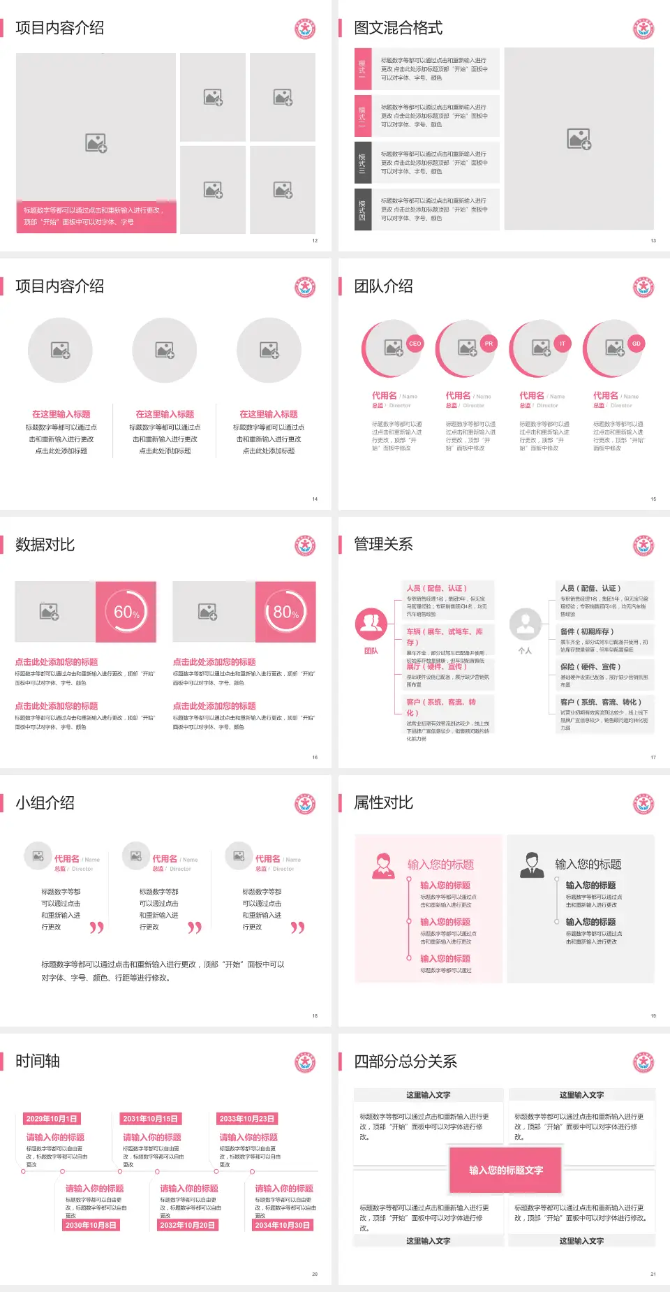 昆明市儿童医院科室介绍与推广PPT模板4:3格式幻灯片预览图3
