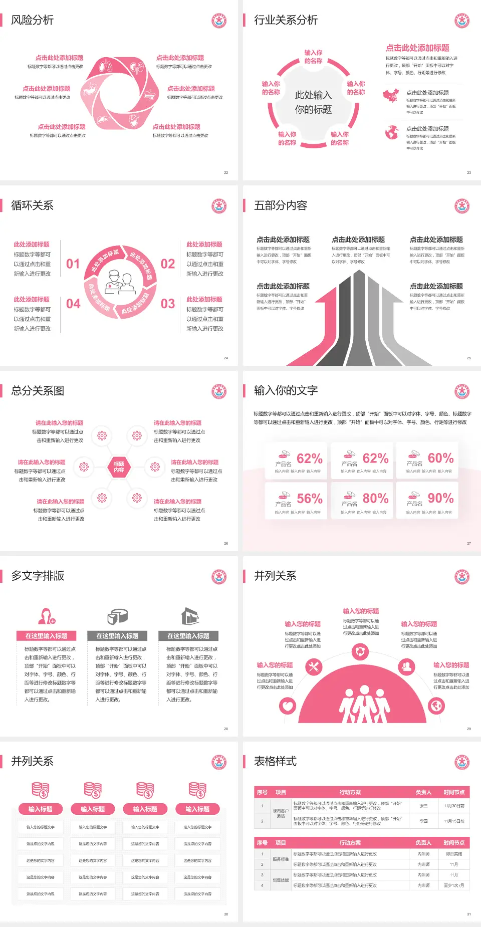 昆明市儿童医院科室介绍与推广PPT模板4:3格式幻灯片预览图4