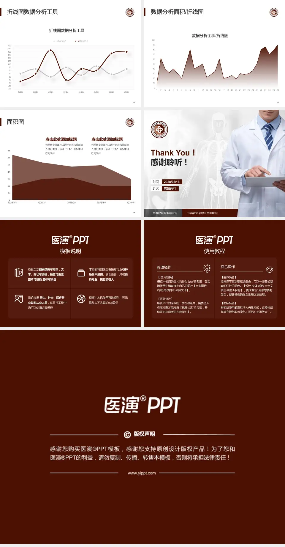 云南省思茅地区中医医院患者教育与指导PPT模板4:3格式幻灯片预览图7
