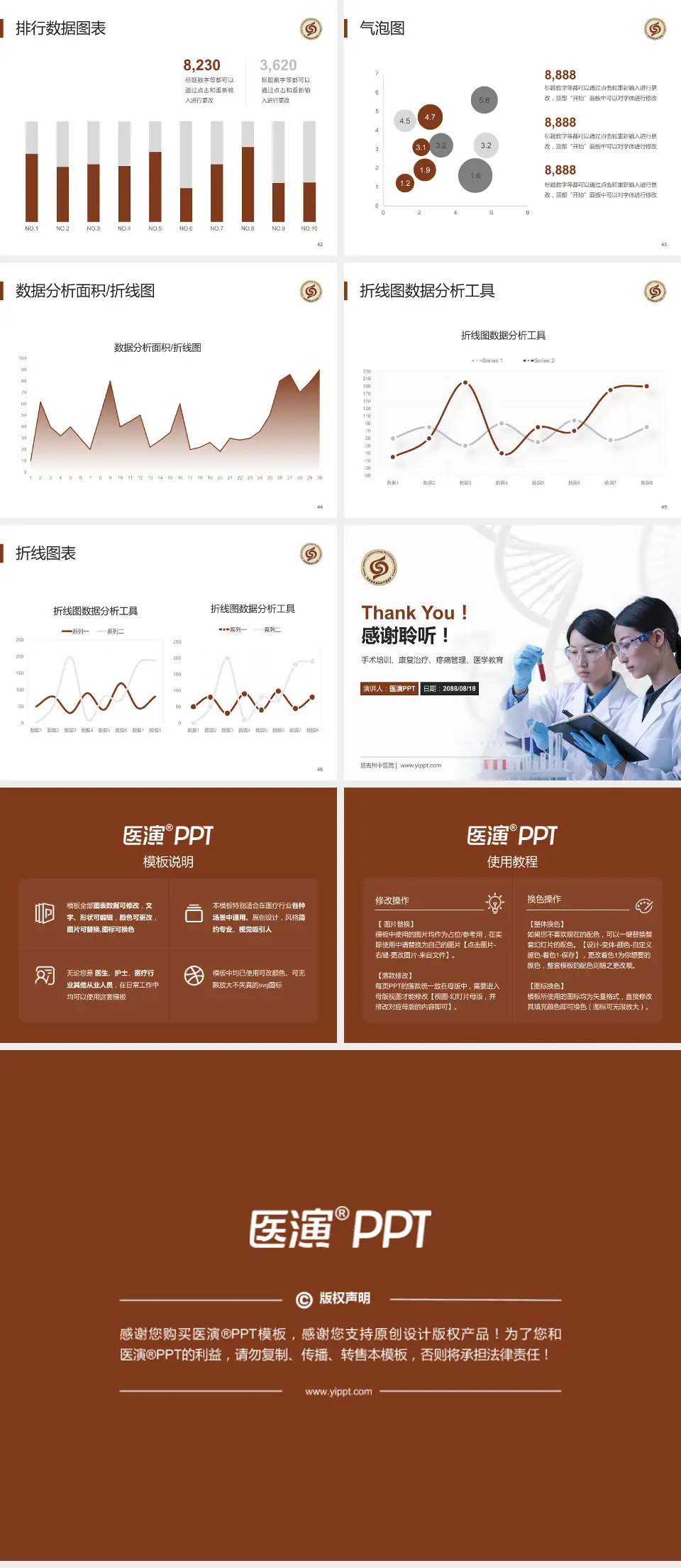 昌吉州中医院科研成果展示PPT模板4:3格式幻灯片预览图6