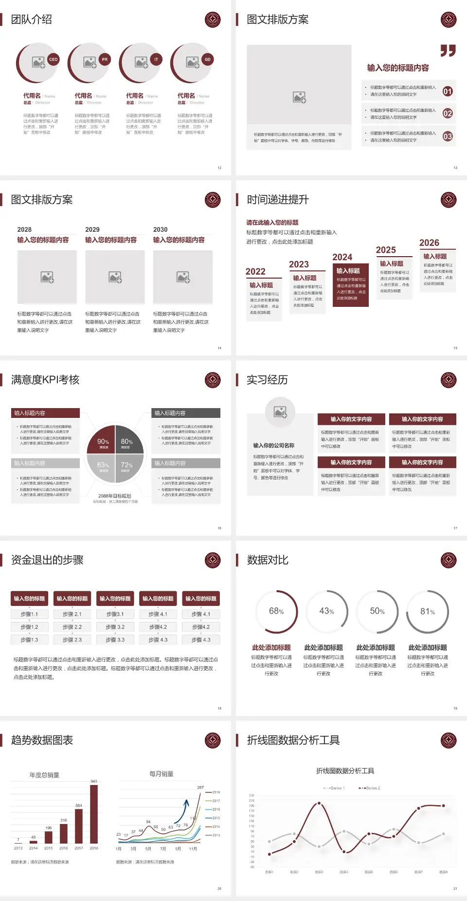 云南中西结合医院培训与教育PPT模板4:3格式幻灯片预览图3