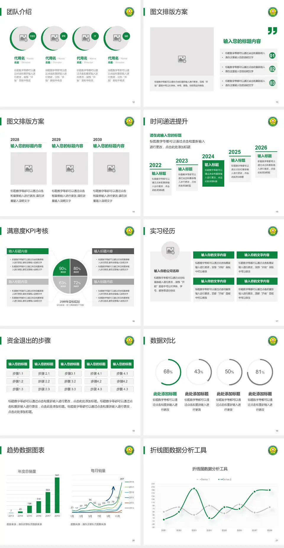 怒江州人民医院培训与教育PPT模板4:3格式幻灯片预览图3