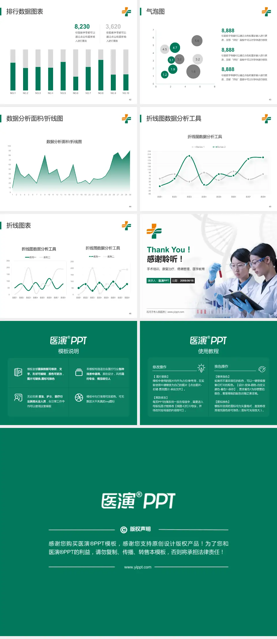 石河子市人民医院科研成果展示PPT模板4:3格式幻灯片预览图6