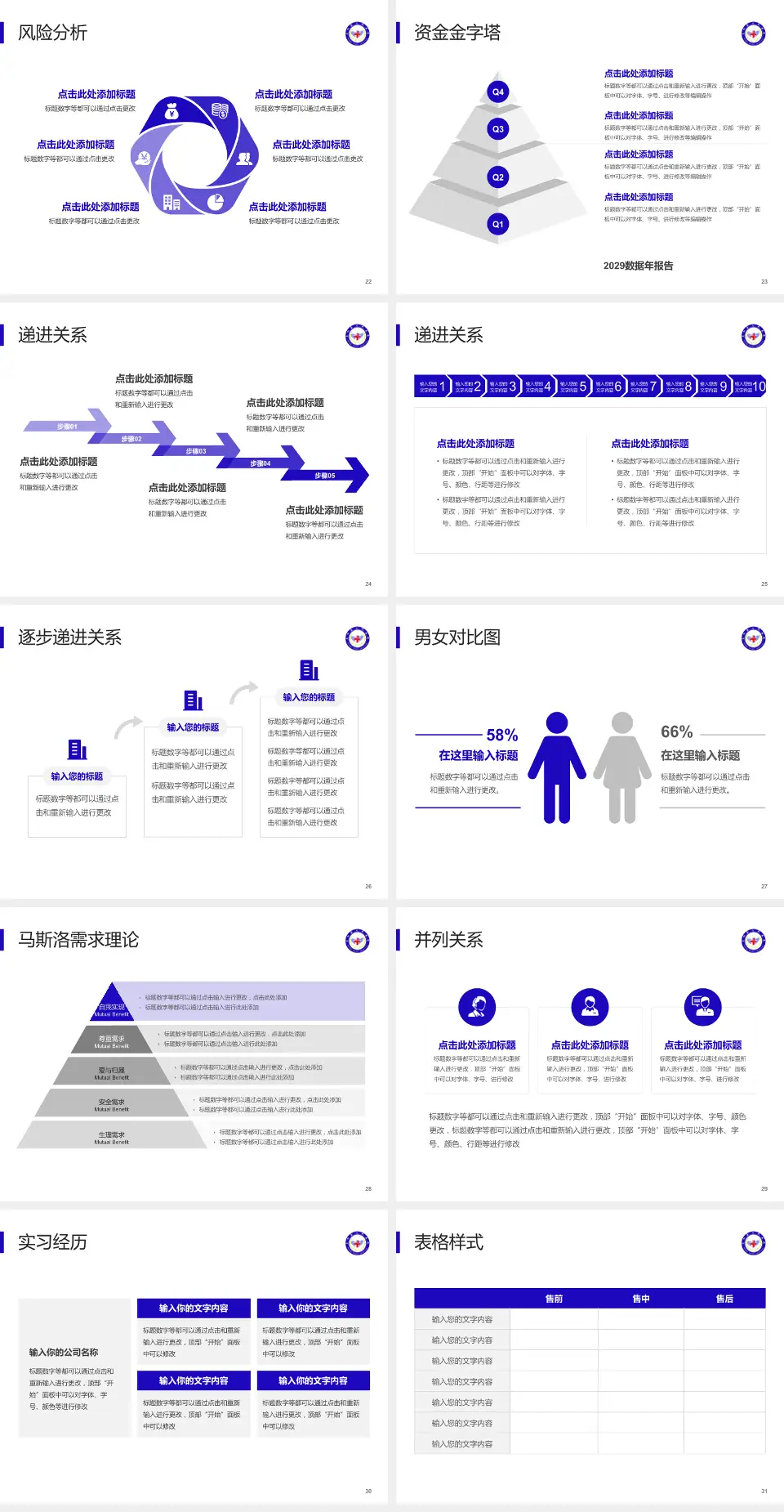 南和县医院项目申请与汇报PPT模板4:3格式幻灯片预览图4