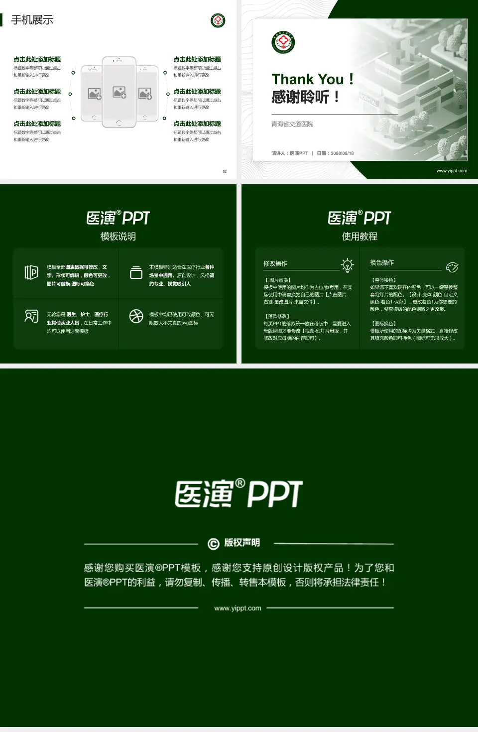 青海省交通医院医院管理报告PPT模板4:3格式幻灯片预览图7