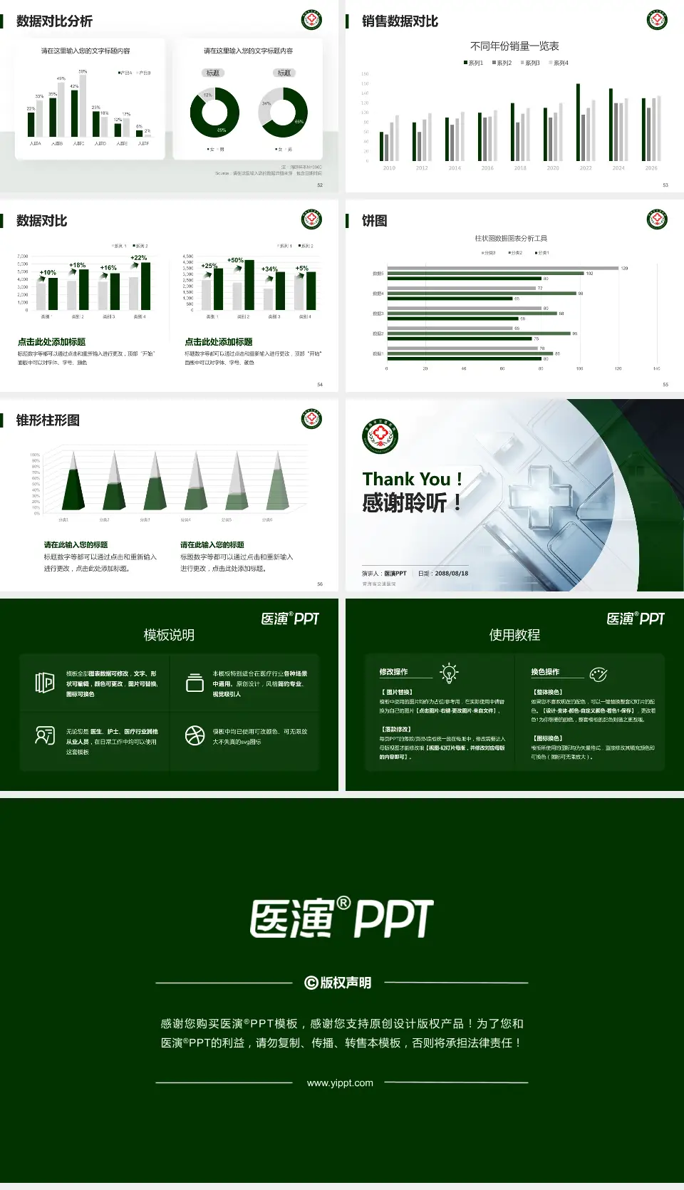 青海省交通医院医疗行业比赛专用PPT模板16:9格式幻灯片预览图7