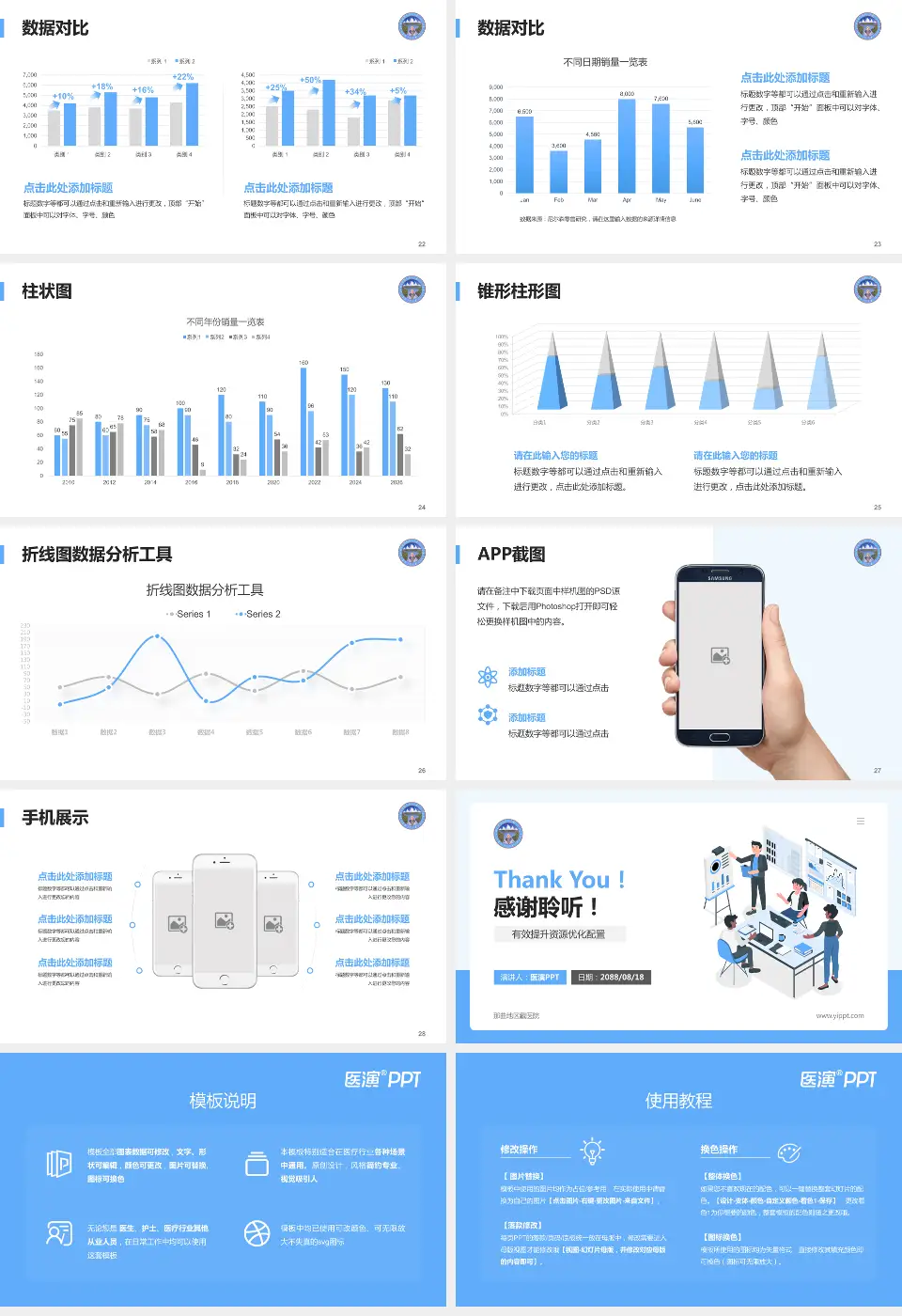 那曲地区藏医院财务与预算报告PPT模板16:9格式幻灯片预览图4
