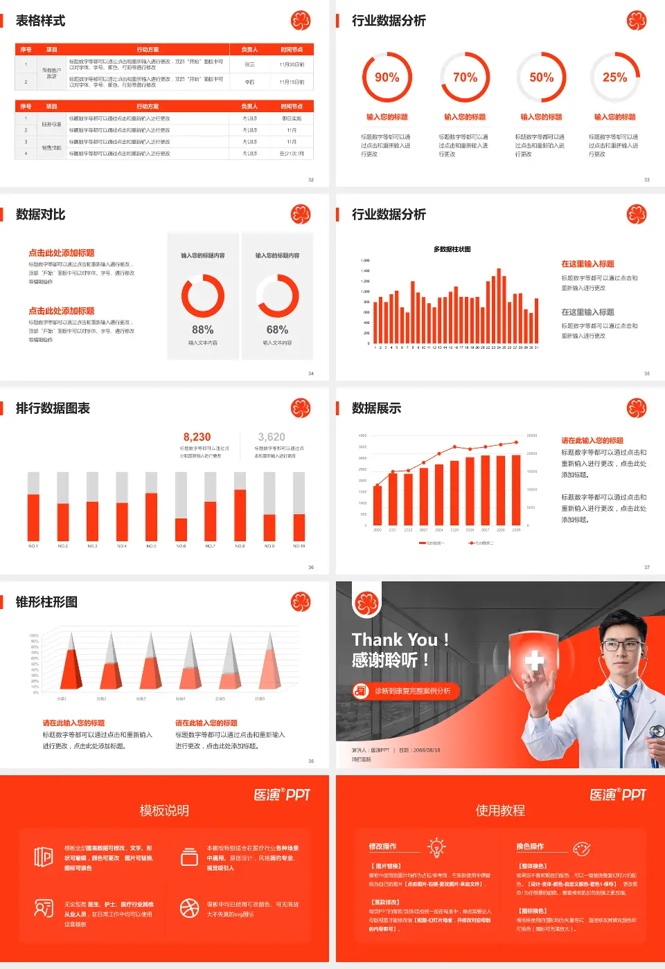 玛丽医院医疗知识普及PPT模板16:9格式幻灯片预览图5