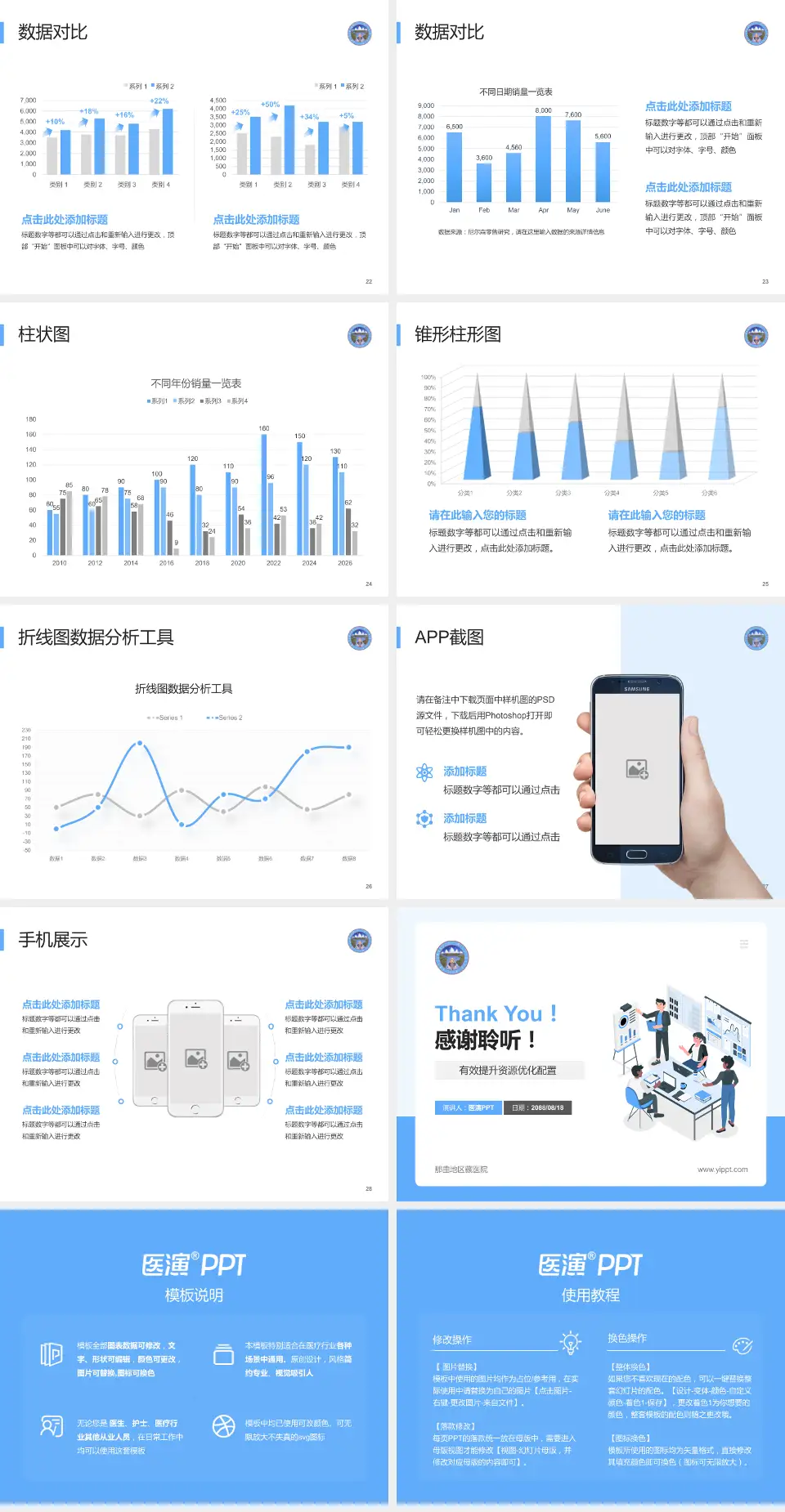 那曲地区藏医院财务与预算报告PPT模板4:3格式幻灯片预览图4
