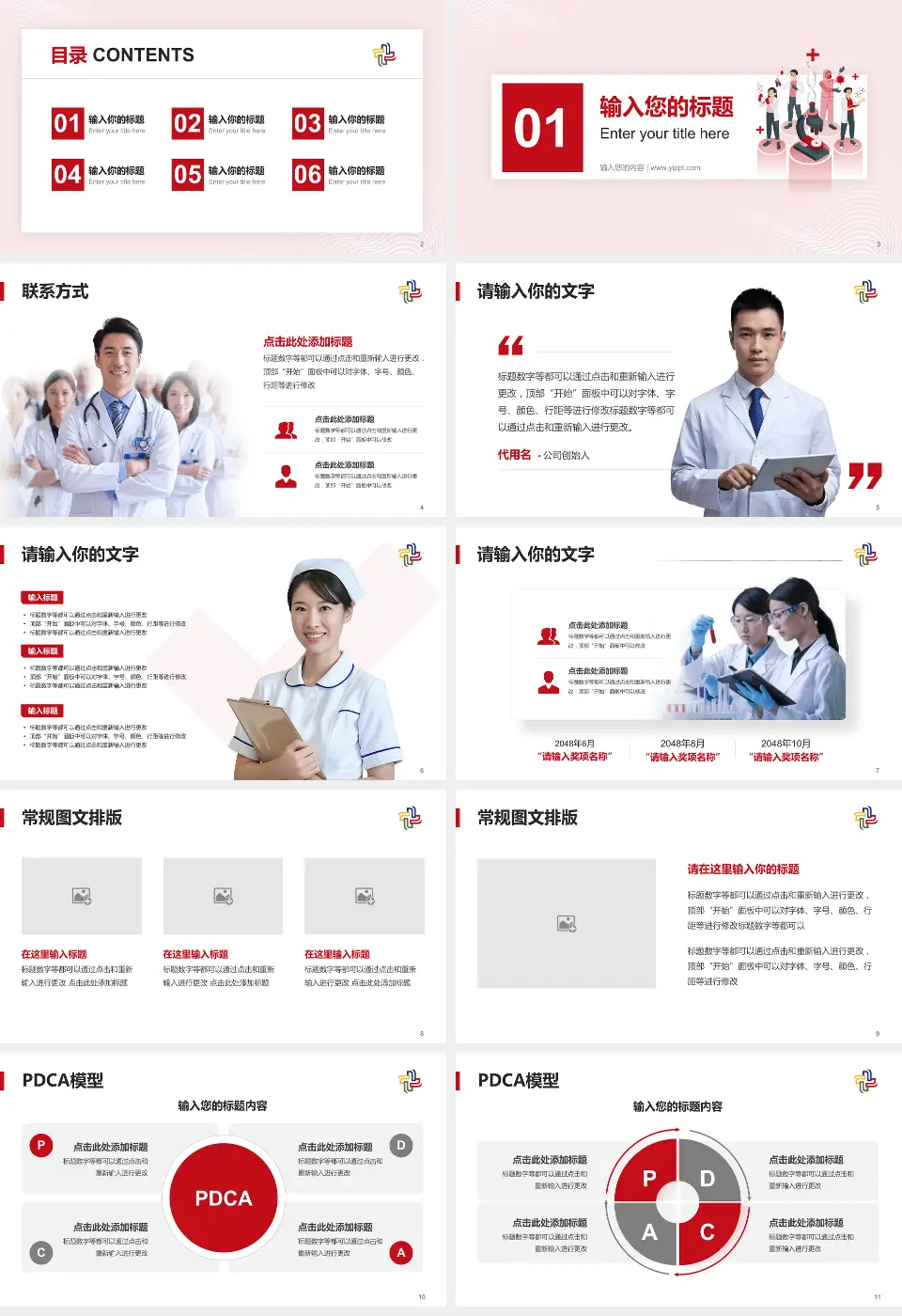 拉萨市人民医院品管圈PDCA演示专用PPT模板16:9格式幻灯片预览图2