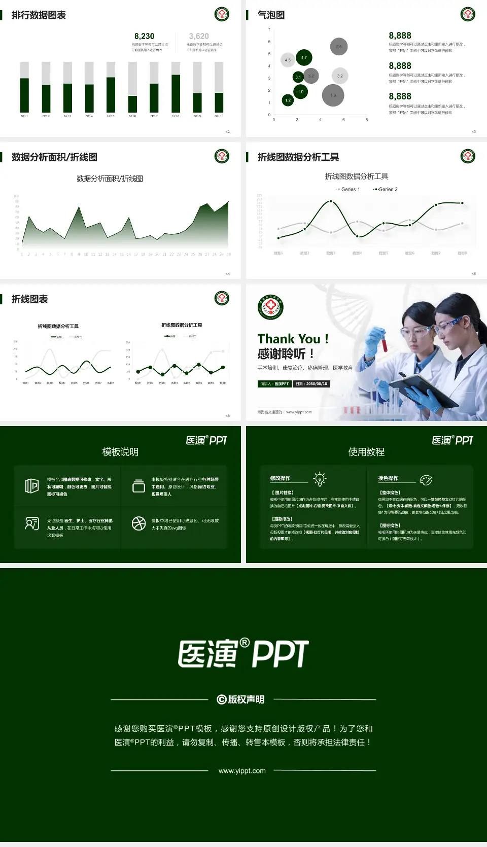 青海省交通医院科研成果展示PPT模板16:9格式幻灯片预览图6