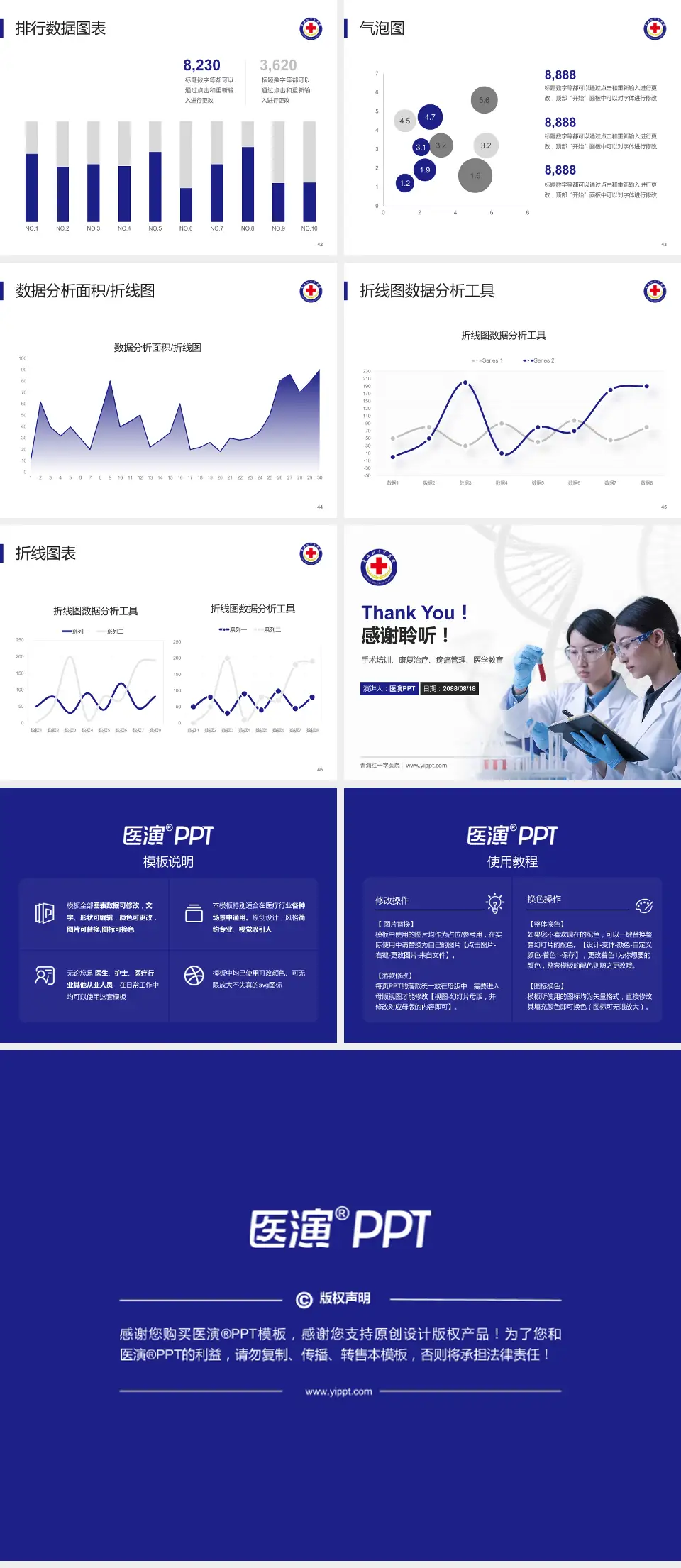 青海红十字医院科研成果展示PPT模板4:3格式幻灯片预览图6