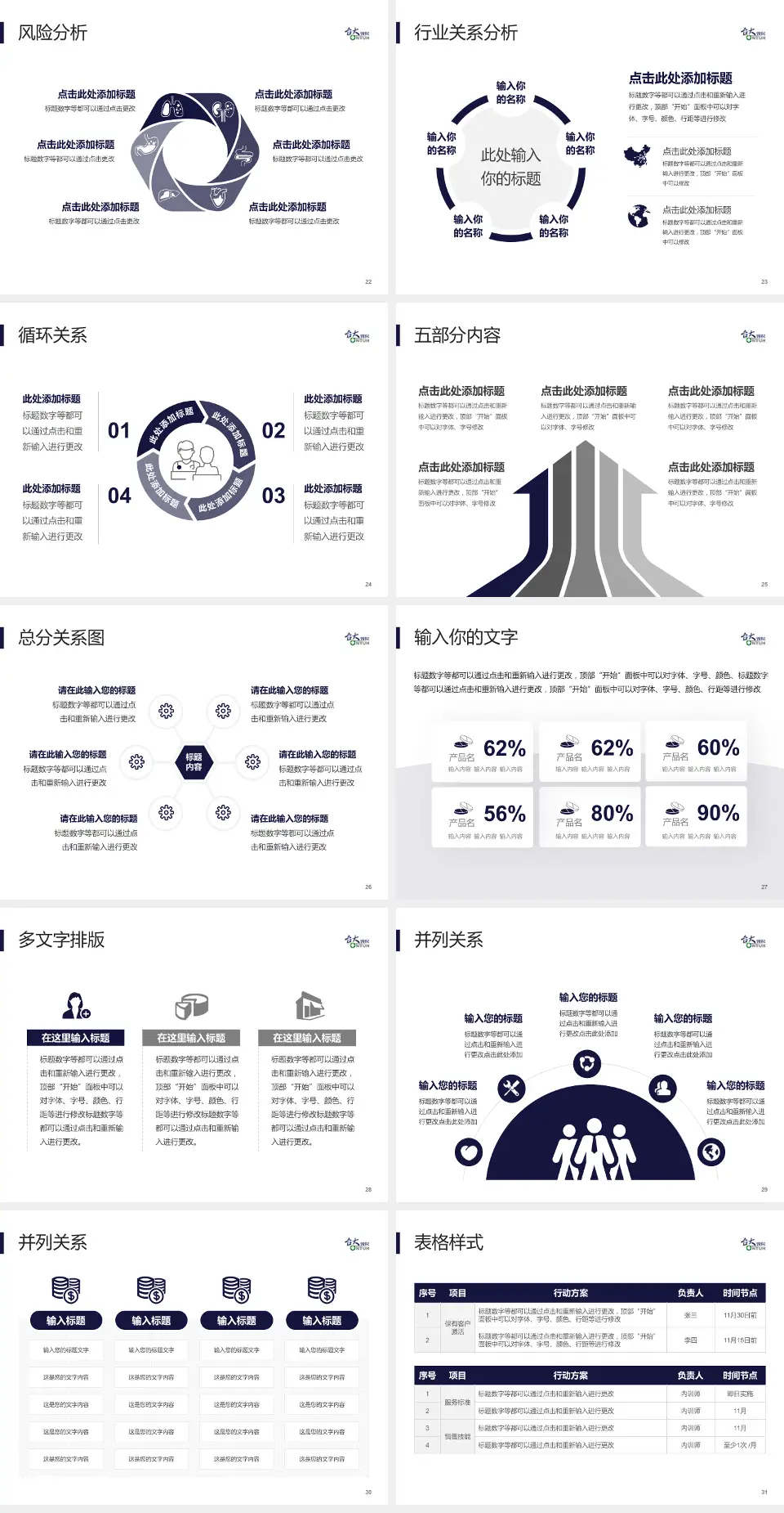 台大医院云林分院科室介绍与推广PPT模板4:3格式幻灯片预览图4