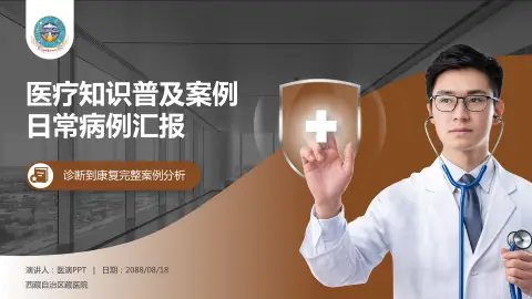 西藏自治区藏医院医疗知识普及PPT模板