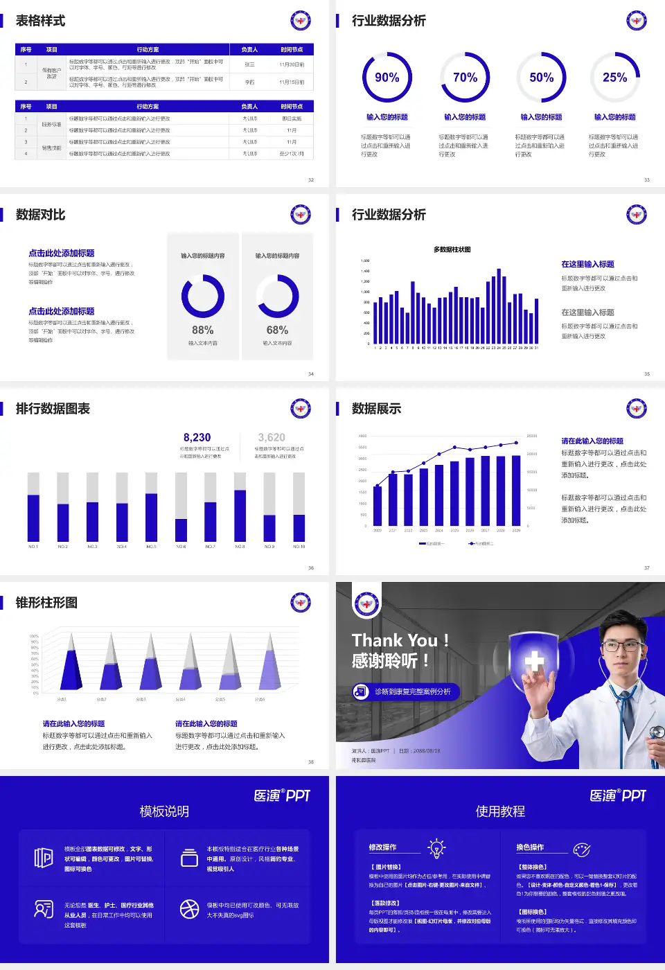 南和县医院医疗知识普及PPT模板16:9格式幻灯片预览图5