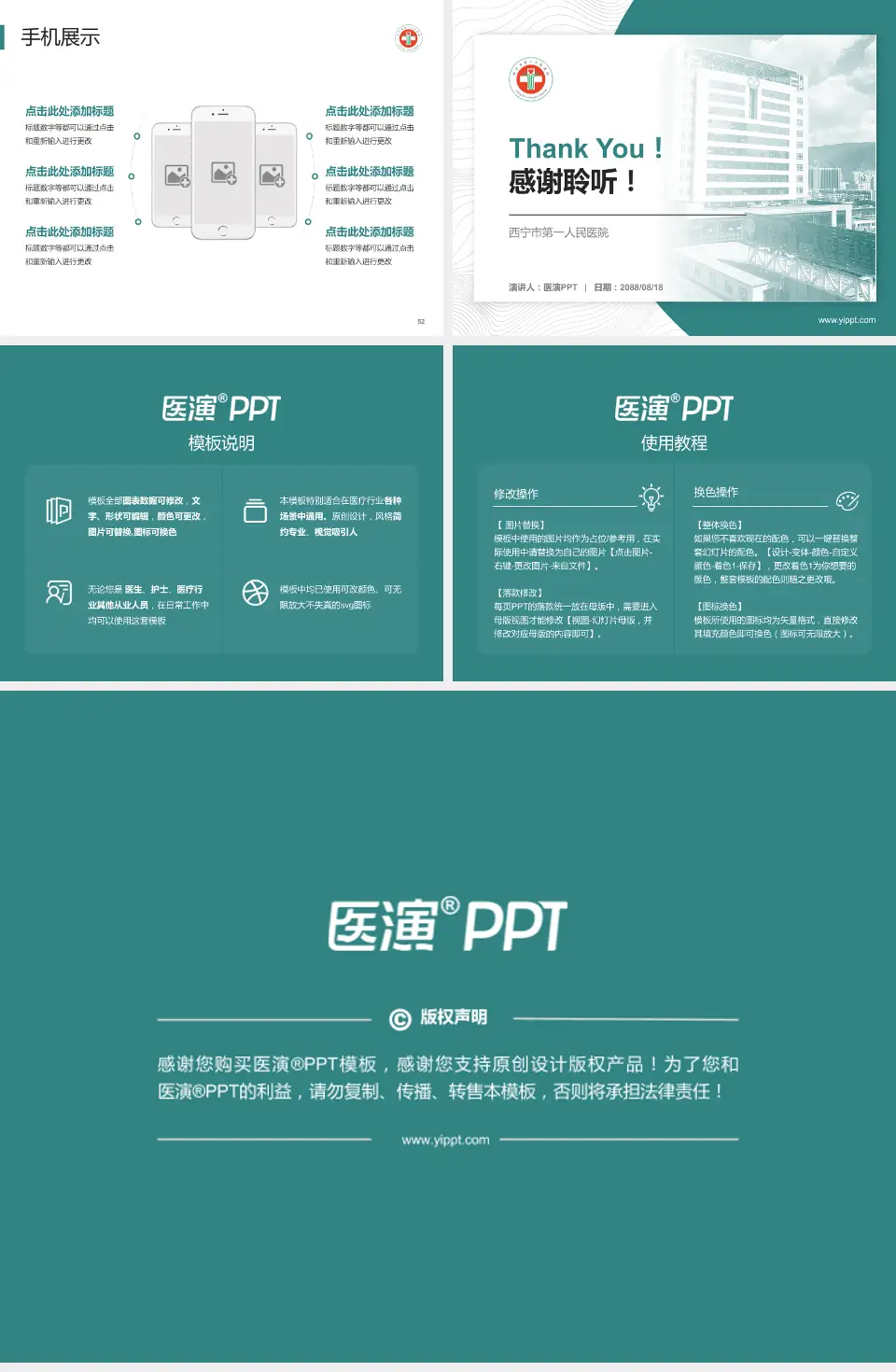 西宁市第一人民医院医院管理报告PPT模板4:3格式幻灯片预览图7