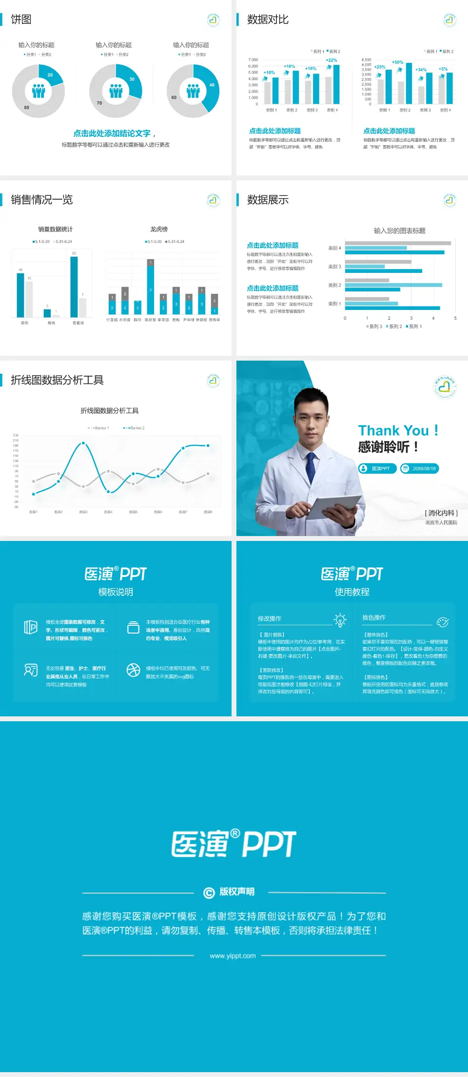 南宫市人民医院病例分享与讨论PPT模板4:3格式幻灯片预览图4