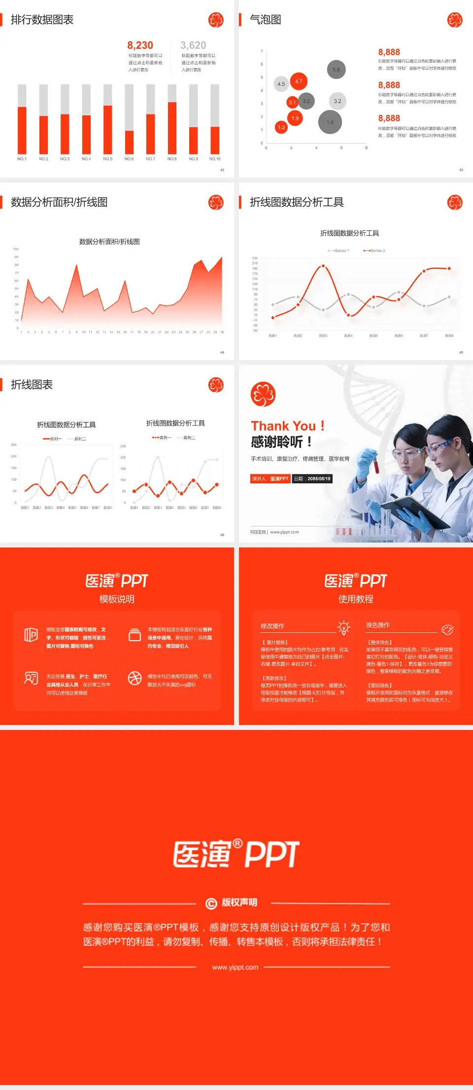 玛丽医院科研成果展示PPT模板4:3格式幻灯片预览图6