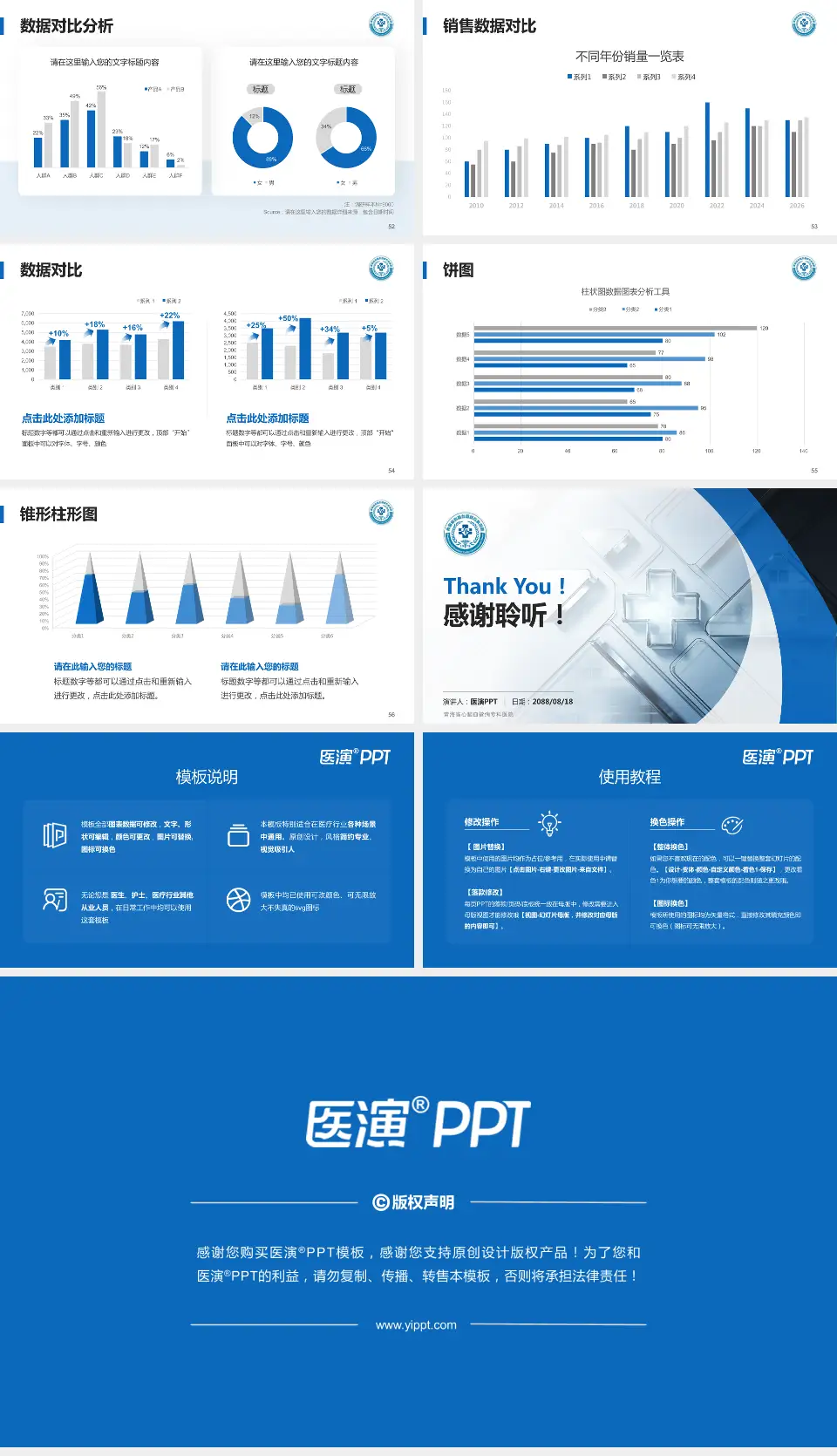 青海省心脑血管病专科医院医疗行业比赛专用PPT模板16:9格式幻灯片预览图7