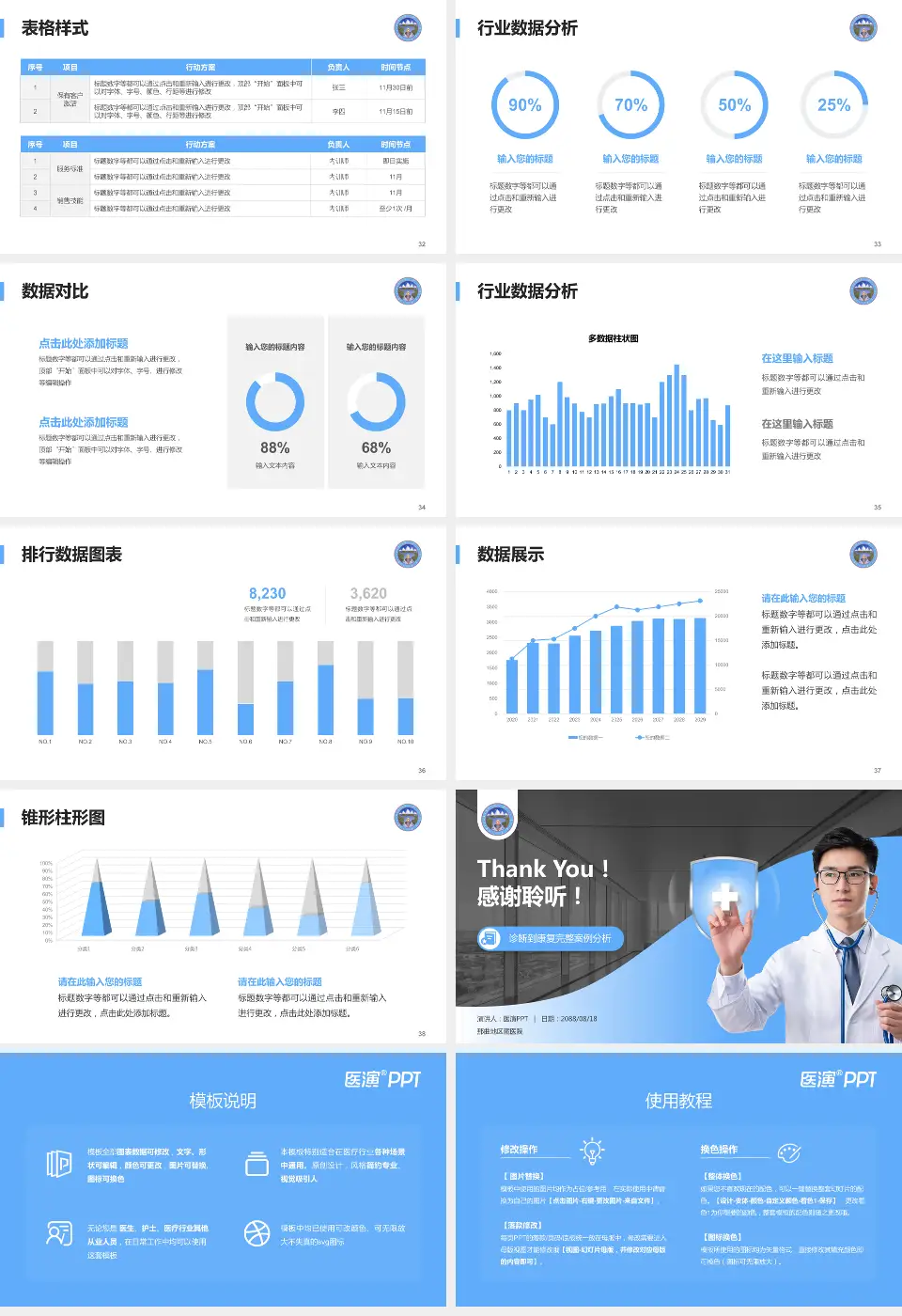 那曲地区藏医院医疗知识普及PPT模板16:9格式幻灯片预览图5