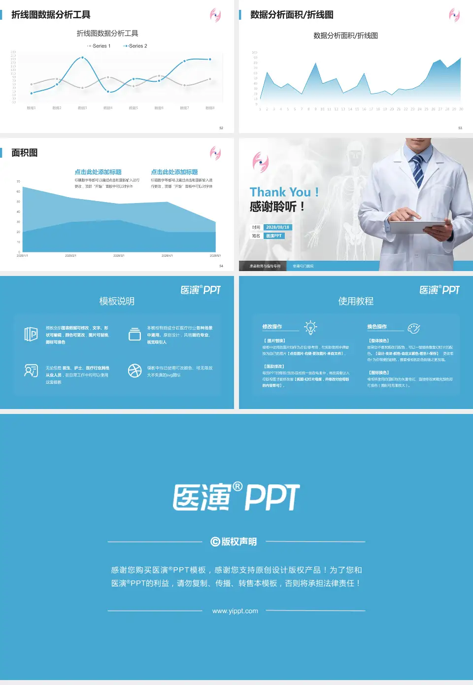 香港屯门医院患者教育与指导PPT模板16:9格式幻灯片预览图7