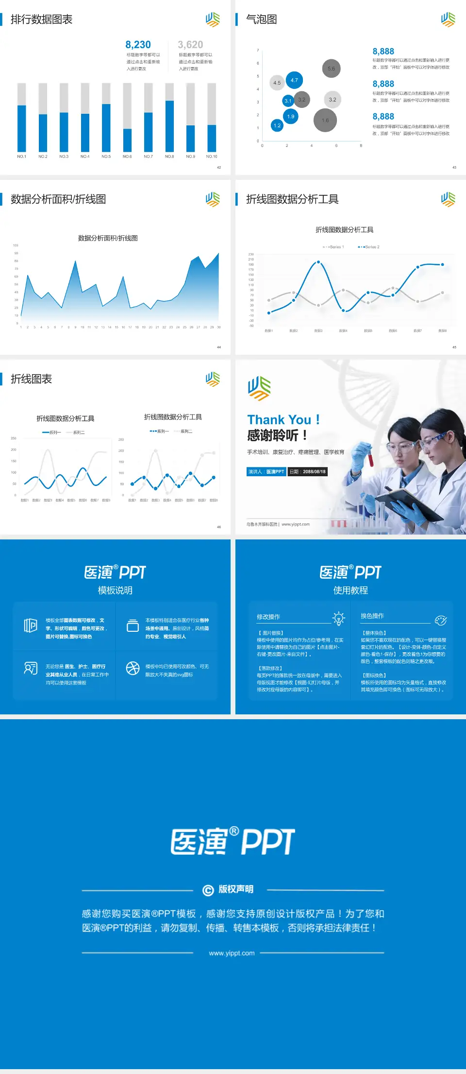 乌鲁木齐眼科医院科研成果展示PPT模板4:3格式幻灯片预览图6
