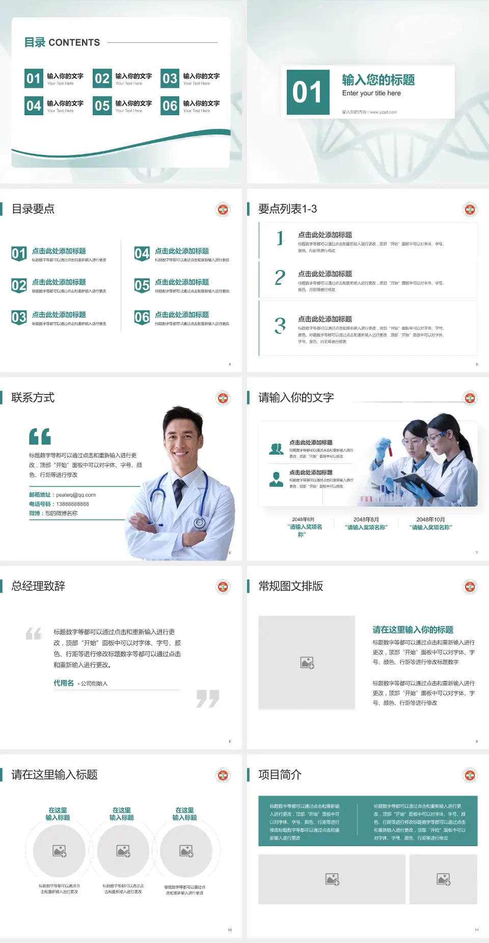 西宁市第一人民医院项目申请与汇报PPT模板4:3格式幻灯片预览图2