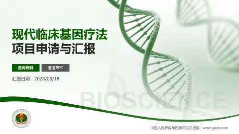 中国人民解放军西藏军区总医院项目申请与汇报PPT模板