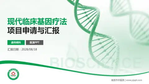 南宫市中医院项目申请与汇报PPT模板